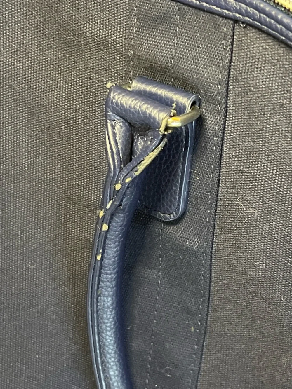 Polo by Ralph Lauren Navy Canvas Duffel with White Polo Player